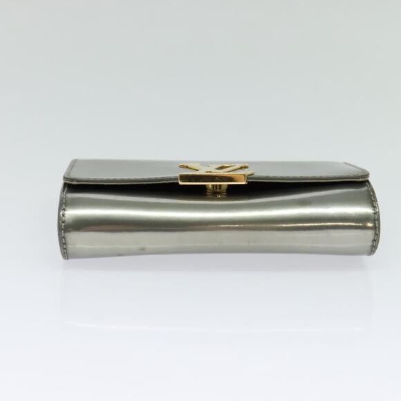 LOUIS VUITTON Vernis Pochette Louise PM Clutch Bag Silver - Picture 5 of 16